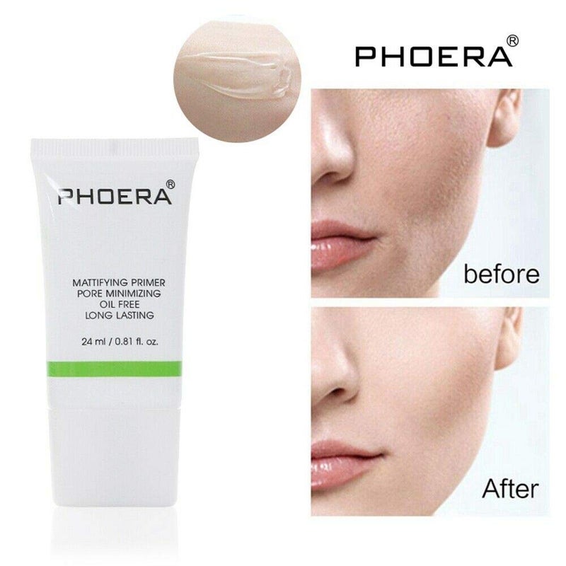 Phoera AQUAPURITY PHOERA FACE PRIMER Flawless Matte Finish Face Makeup Primer Oil Control Full Coverage Make Up Base beauty blender Long Lasting Moisturizing Pores Minimiser & Wrinkle Filler (24ml) - Image 4